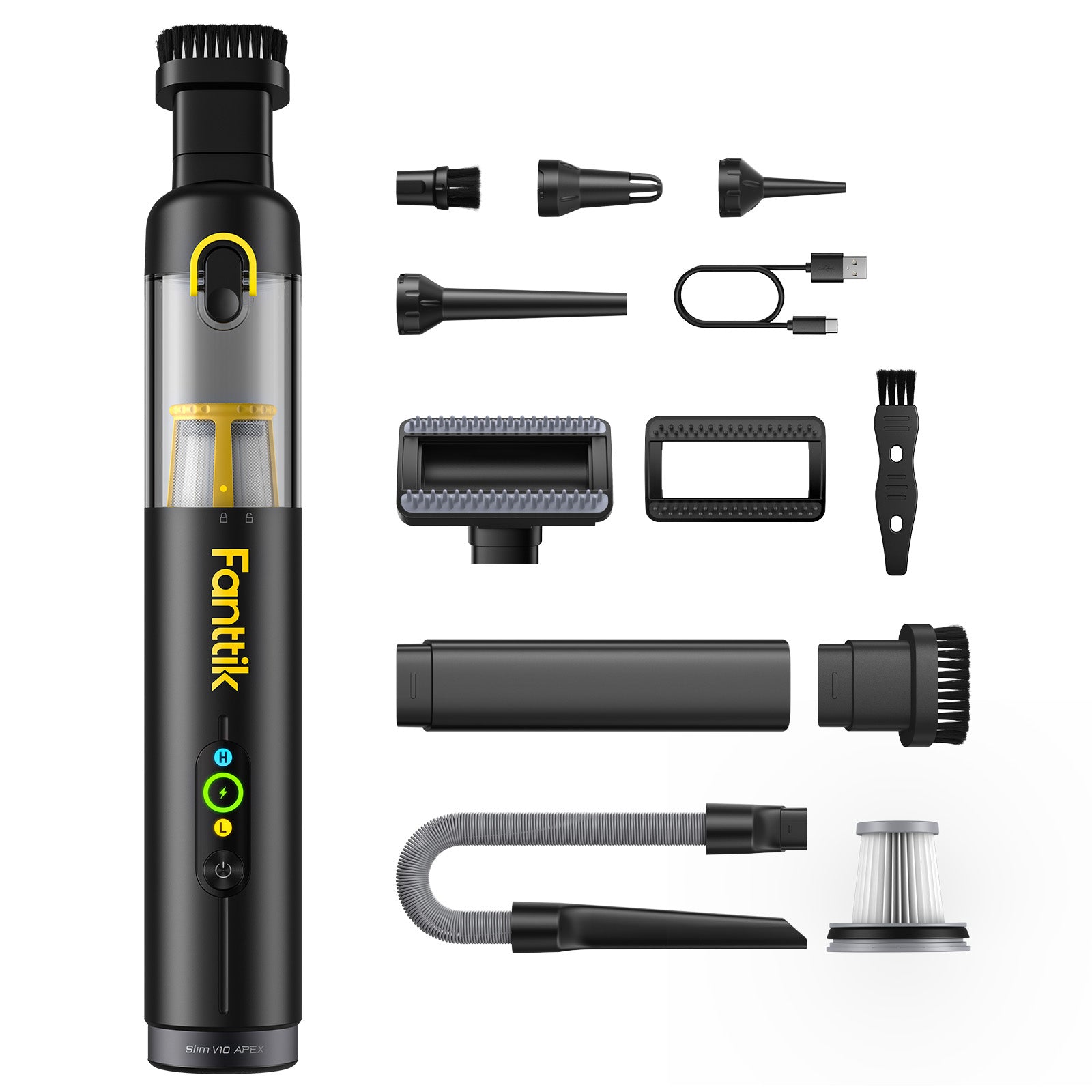 Fanttik Slim V10 Apex Cordless Car Vacuum - 4 in 1 Portable vacuum