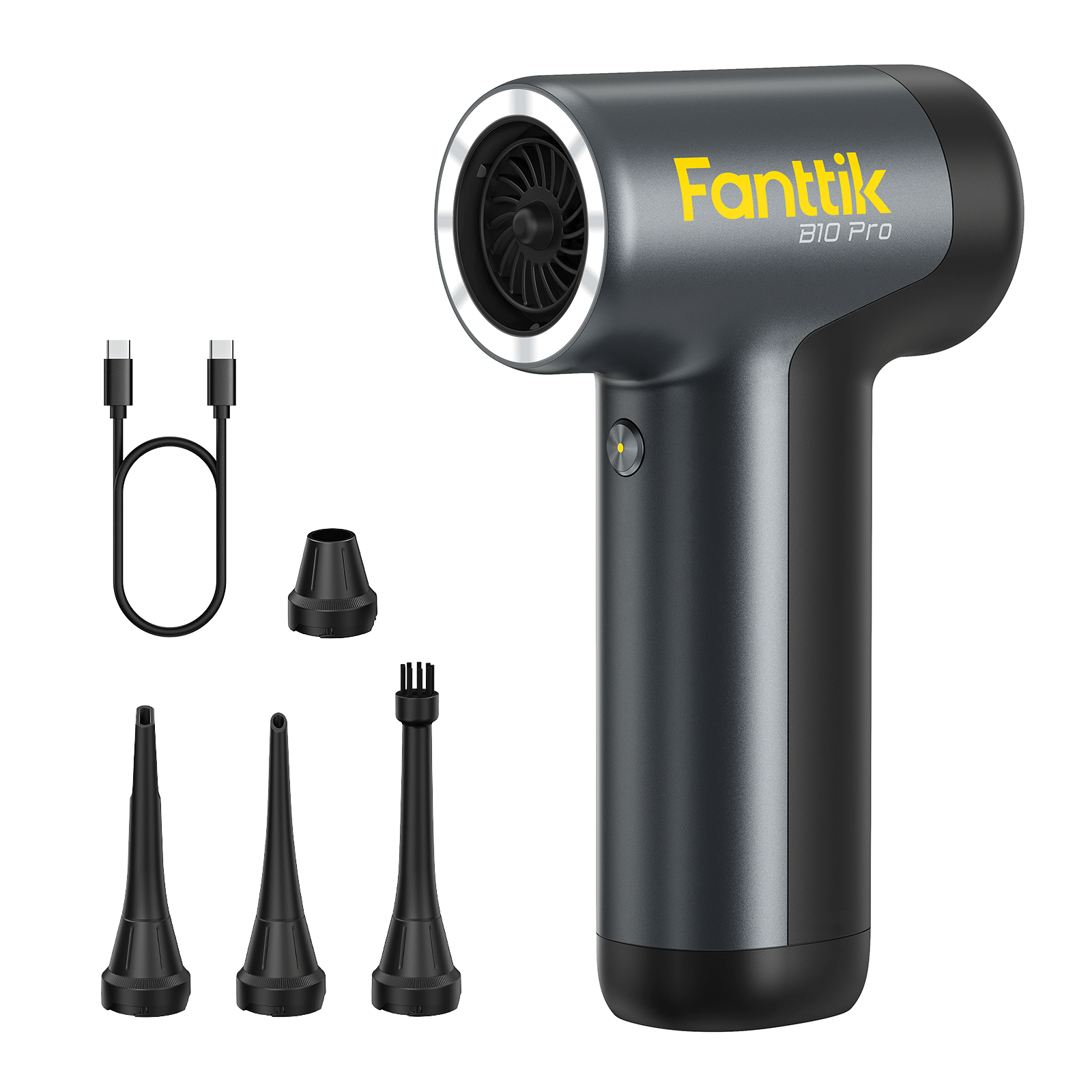 Fanttik B10 Pro Electric Air Duster, 110000RPM Brushless Motor, Compressed Air Duster, 3 Gears Adjustable, 17.76Wh Rechargeable Battery, Electric Duster for PC, Keyboard, Electronics and Workbench