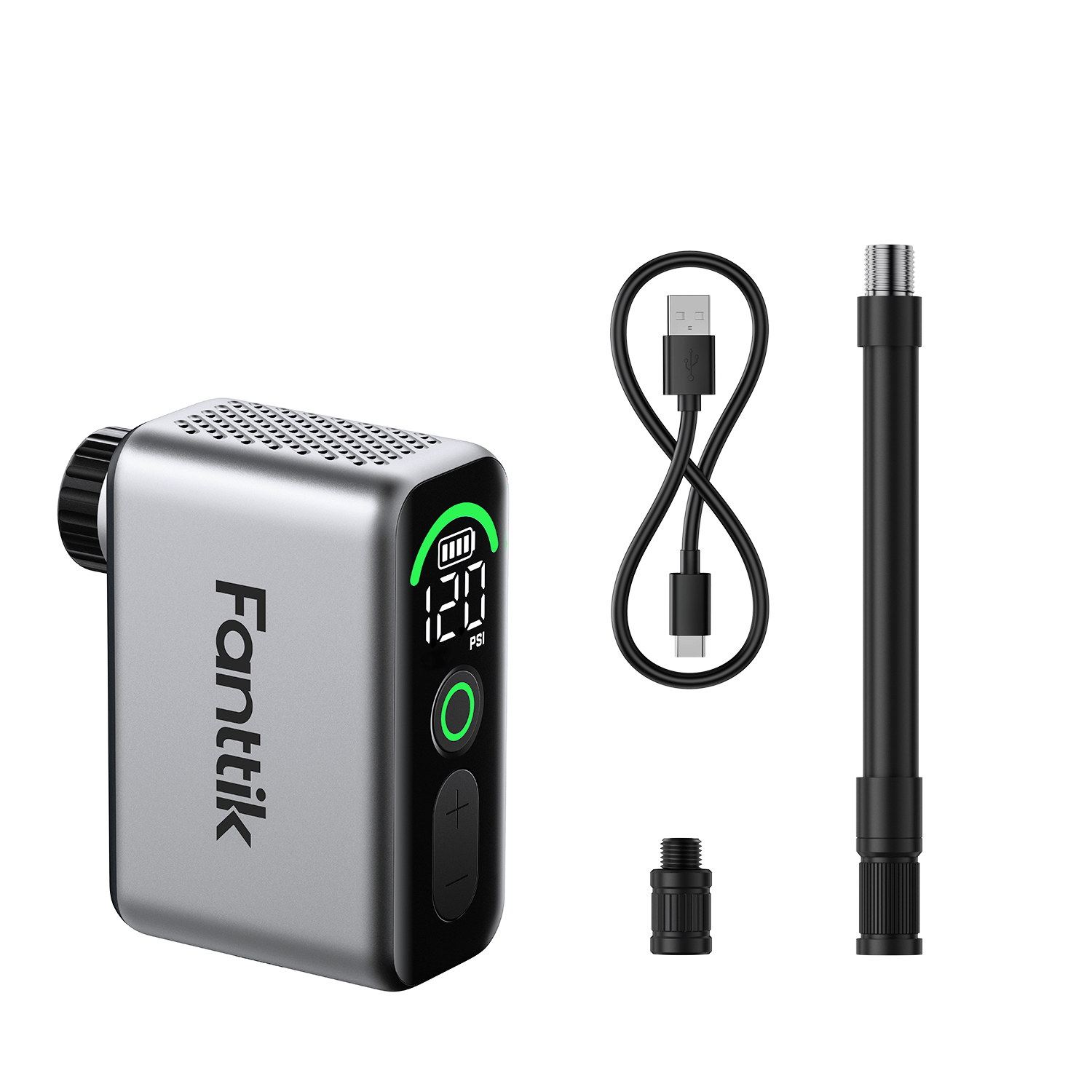 Fanttik X10 Ace Tiny Mini Bike Pump, 120 PSI Compact Air Pump with Presta and Schrader Valve, Fast Inflate Bicycle Pump for Road Bike