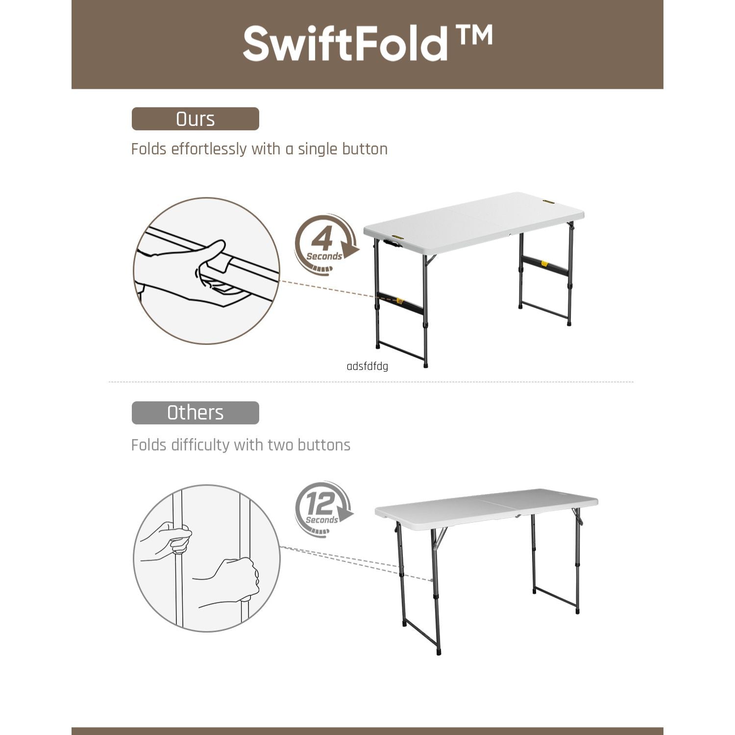 FanttikOutdoor Zeta X4 Pro 4ft Portable Folding Table