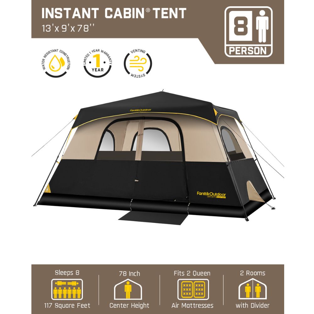 FanttikOutdoor Zeta C8 Pro 8 Person Camping Tent Instant Tent