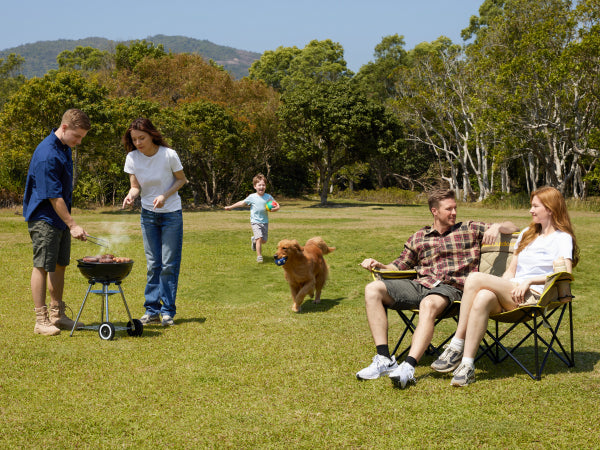 FanttikOutdoor Zeta L11 Duo Pro Double Camping Chair, 2 Person Portable Folding Couch, High Strength Loveseat with Cup Holder & Carry Bag for Travel, Games, BBQ, Backyard, Support up to 600 lbs