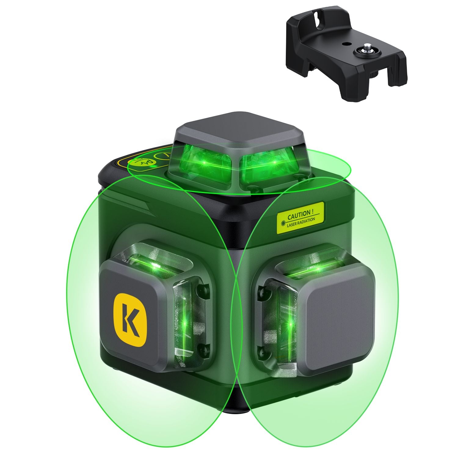 Fanttik D12 Ace Laser Level 360 Self Leveling, 3x360° Rechargeable 3D Green Cross Laser, Outdoor Pulse Mode, IP54 Durable, Easy to Use for Construction and Picture Hanging
