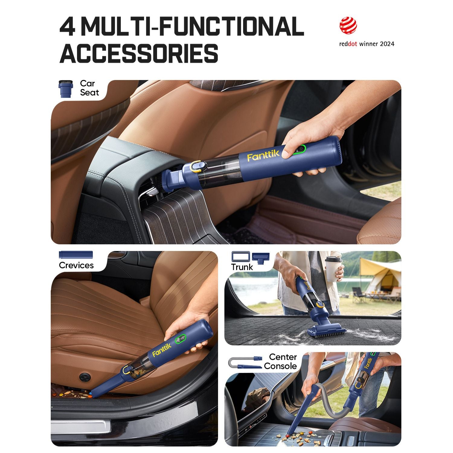 Fanttik V8 Mate Upgraded Cordless Car Vacuum-Blue