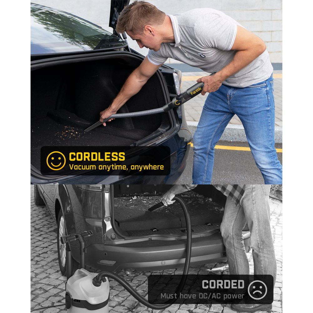 Fanttik Slim V8 Mate Cordless Car Vacuum RobustClean™ Gray