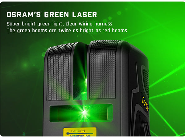 Fanttik D2 PLUS Cross Line Laser, Vertical Green Beam Spread Covers of 130°, DIY Self-leveling Mode, 2600mAh Built-in Rechargeable Battery, 100Ft Visibility, Pulse Mode, Class II (<1 mW max output)