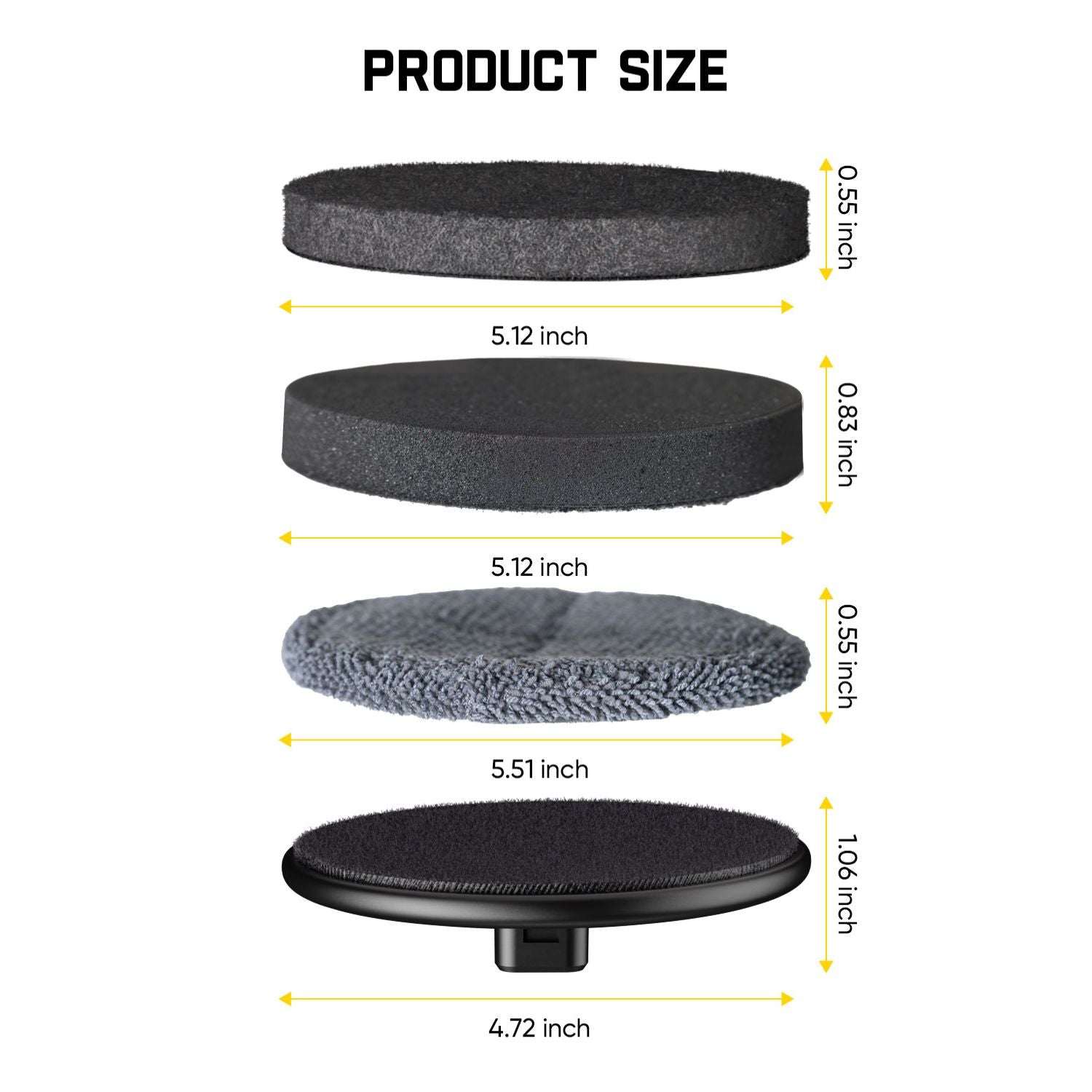 4 Pcs Replacement Pads for G9 Pro Electric Scrubber