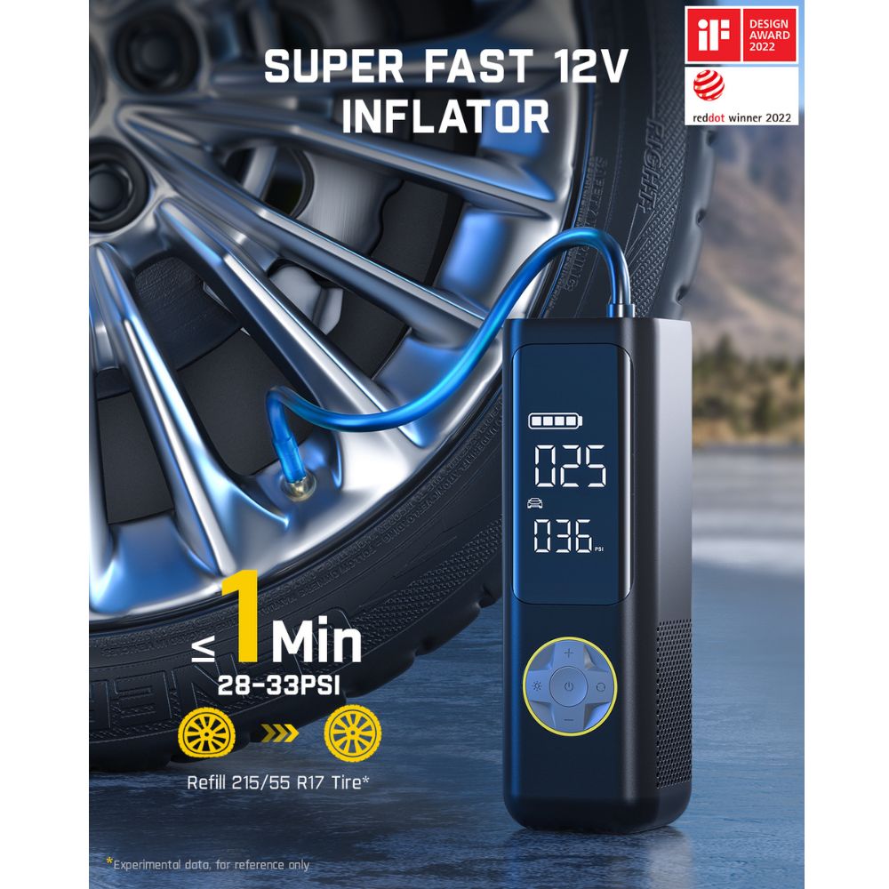 Revolutionize Your Rides with Skeufy Cordless Tyre Inflator Air Compressor!  