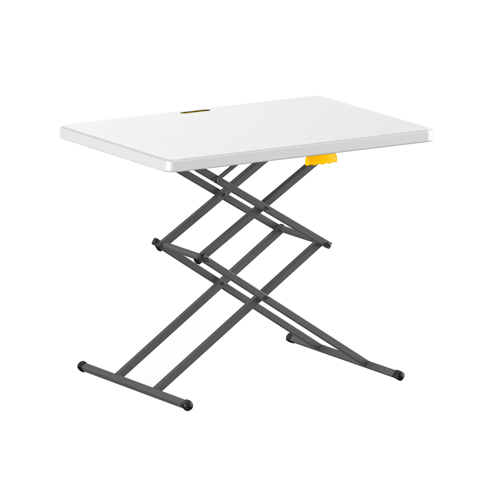 FanttikOutdoor 28 inch Small Folding Table, One-Handed Height Adjustment, 3 Heights, Lowering Lever, Instalift, Portable Side Table for Tv Tray, Desk, Kitchen, No Assembly, Granite White Zeta X1 Apex