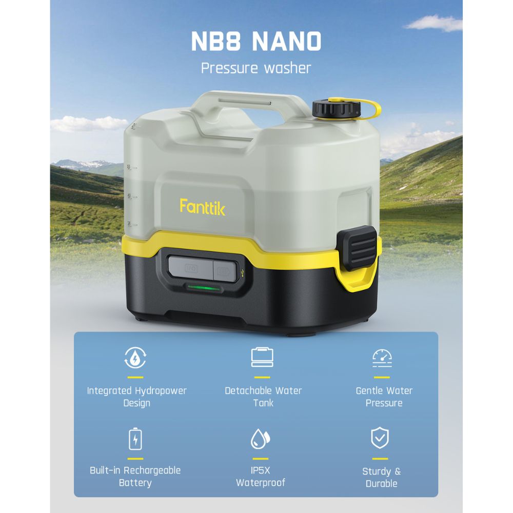 Fanttik NB8 Nano Portable Spray Washer - Portable Camping Shower Pump