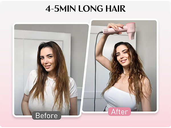 Fanttik Solo SonicDry H10 PRO 5X Faster Drying with 110,000 RPM Brushless Motor Hair Dryer, 56dB Low-Noise, 0.72lb Ultra-Light Blow Dryer, Ionic Tech for Travel, Home, Salon