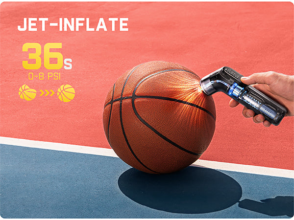 Fanttik X10 Nano Electric Ball Pump Inflation and Deflation, Ultra Fast Inflation with Precise Pressure Gauge, Ball Pump for Basketball, Soccer, Football, Volleyball (Max 19.9PSI)