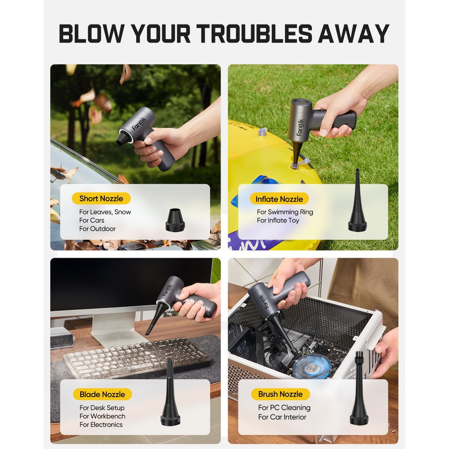 Fanttik B10 Pro Electric Air Duster-Silver