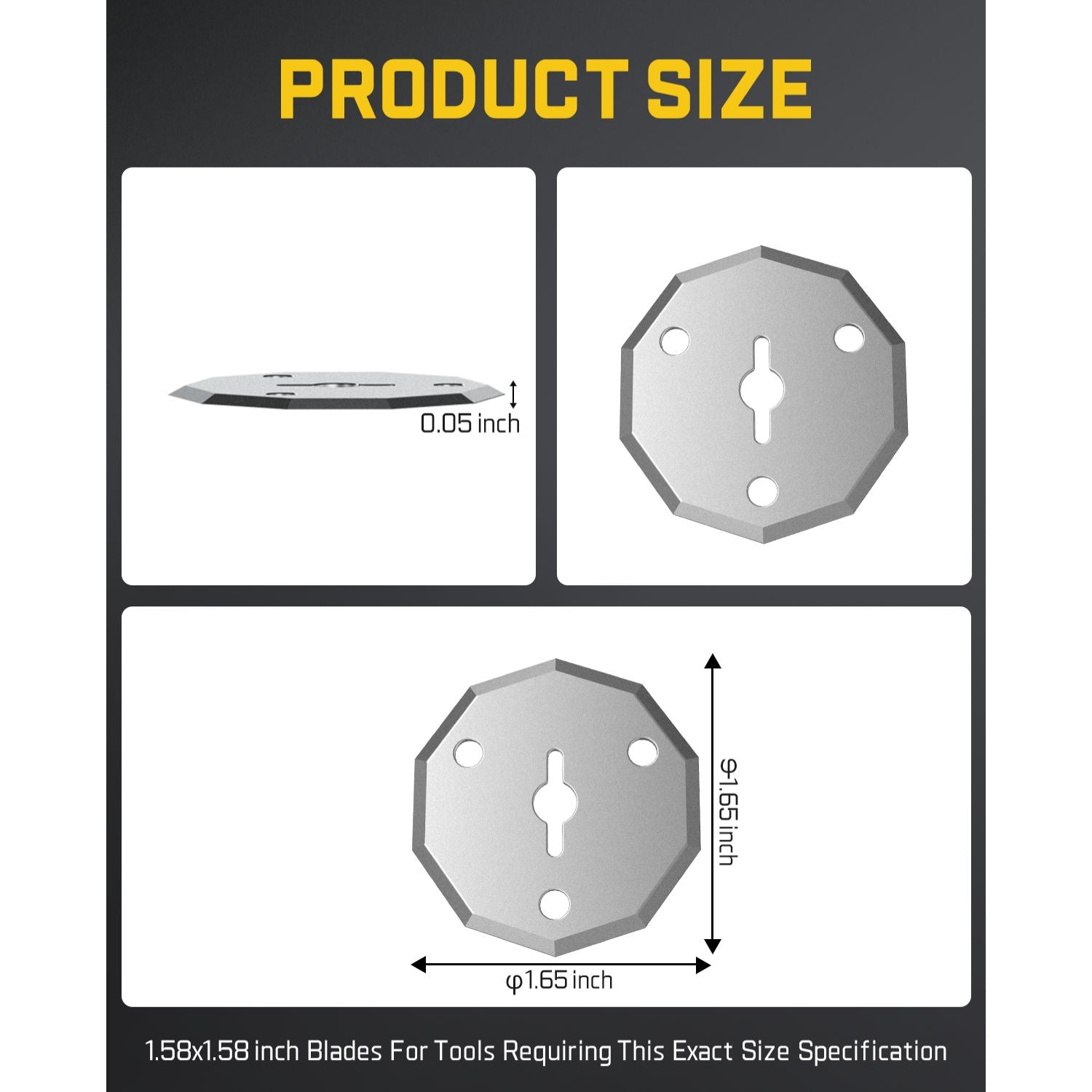 3PCS Replacement Rotary Blades for C8 Nano Electric Scissors