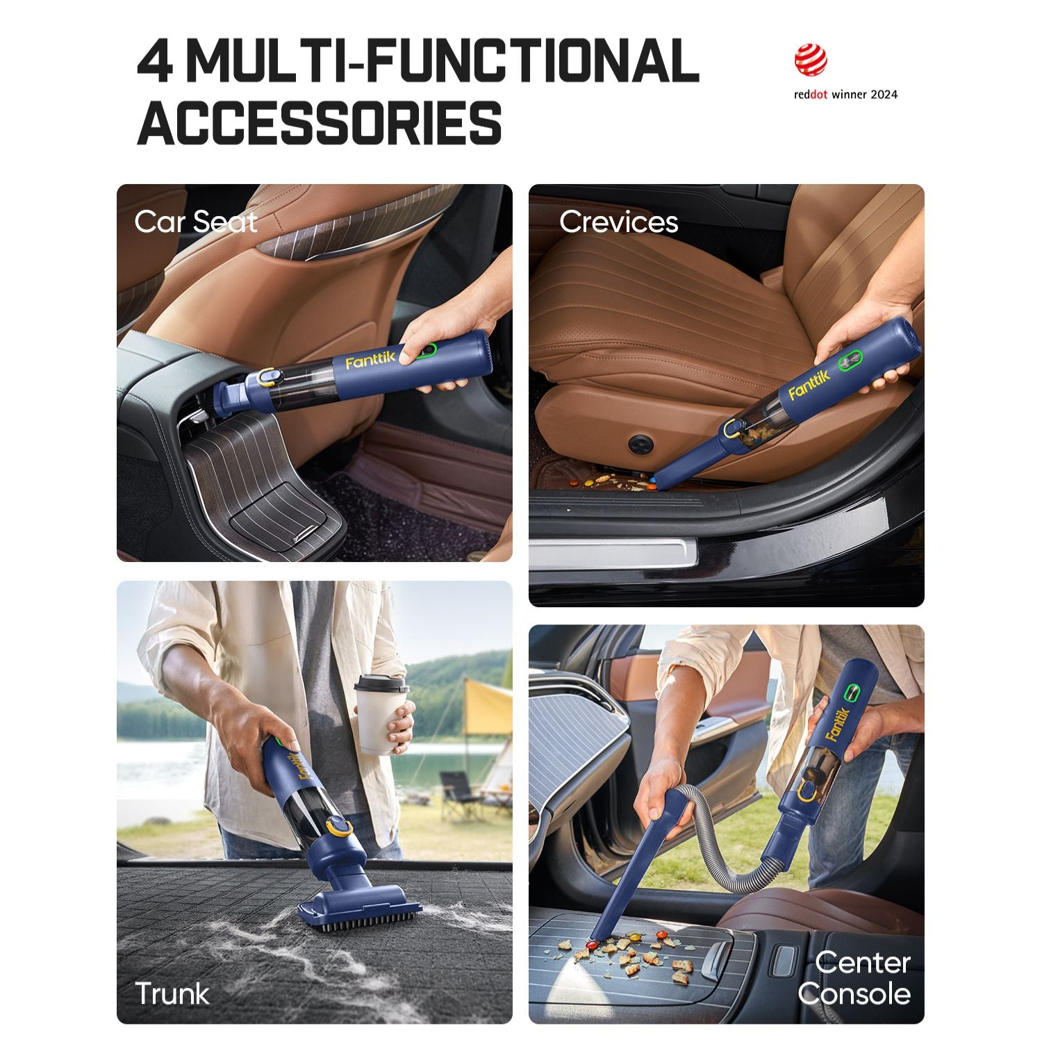 Fanttik V8 Mate Upgraded Cordless Car Vacuum-Blue