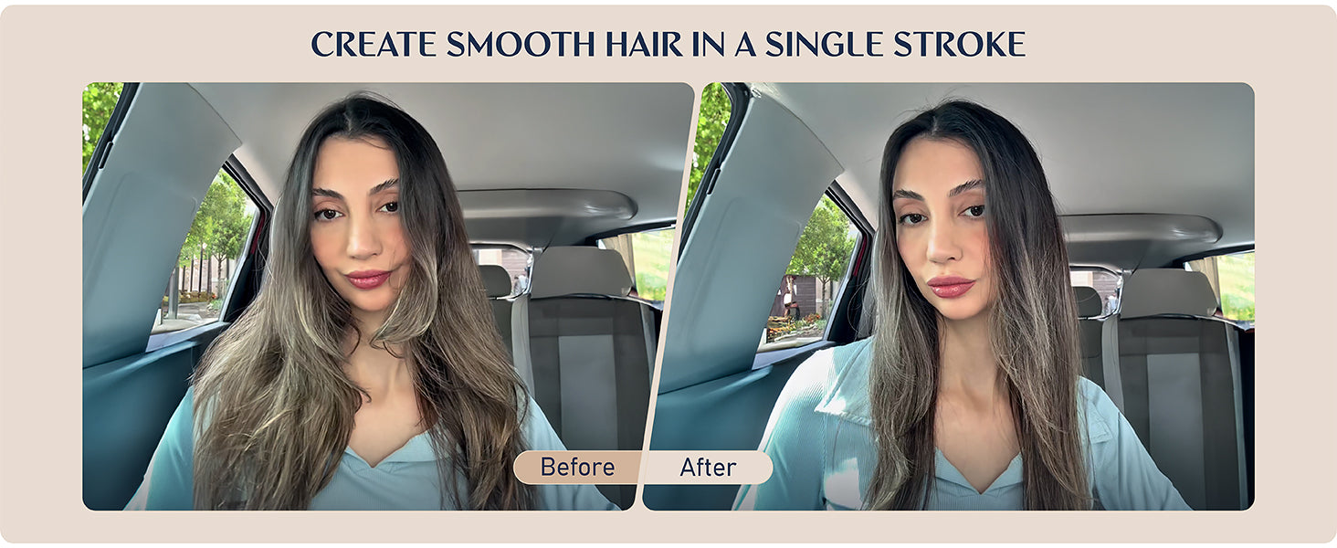 FanttikSolo I10 Apex Hair Straightener Brush, Cordless Straightening Brush with 113% Larger Heating Area & LED Temperature Display, Ceramic Coating & Ionic Technology, Safe Mode for Frizz-Free Shine