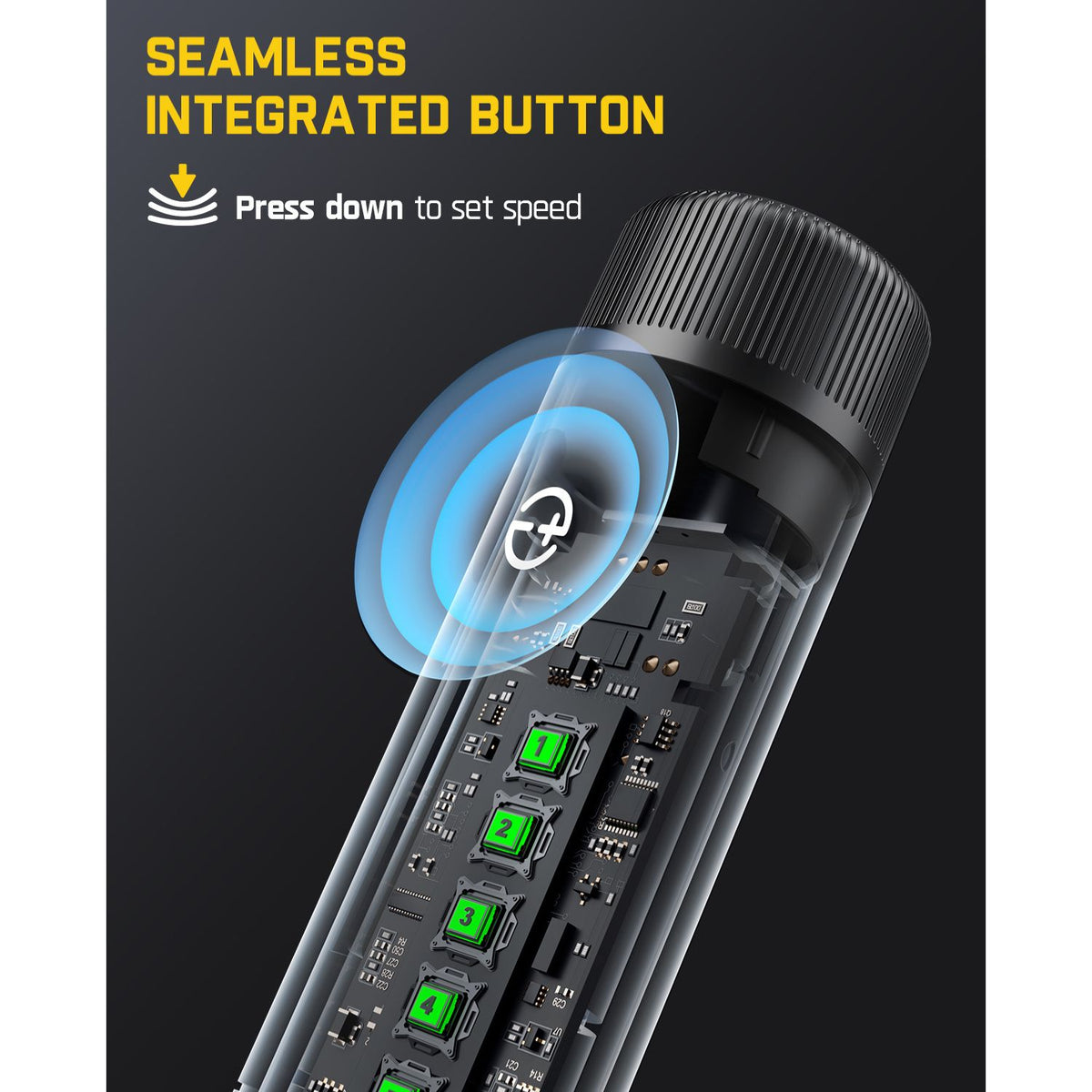 Fanttik F2 PRO rotary tool with integrated button and speed indicators