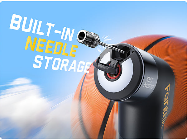 Fanttik X10 Nano Electric Ball Pump Inflation and Deflation, Ultra Fast Inflation with Precise Pressure Gauge, Ball Pump for Basketball, Soccer, Football, Volleyball (Max 19.9PSI)