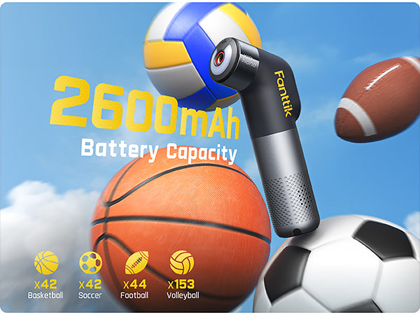 Fanttik X10 Nano Electric Ball Pump Inflation and Deflation, Ultra Fast Inflation with Precise Pressure Gauge, Ball Pump for Basketball, Soccer, Football, Volleyball (Max 19.9PSI)
