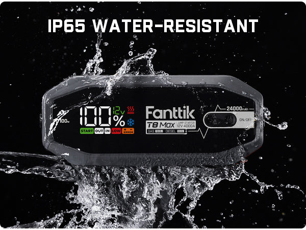 Fanttik T8 MAX 4000 Amp Jump Starter, IP65 Water-resistant