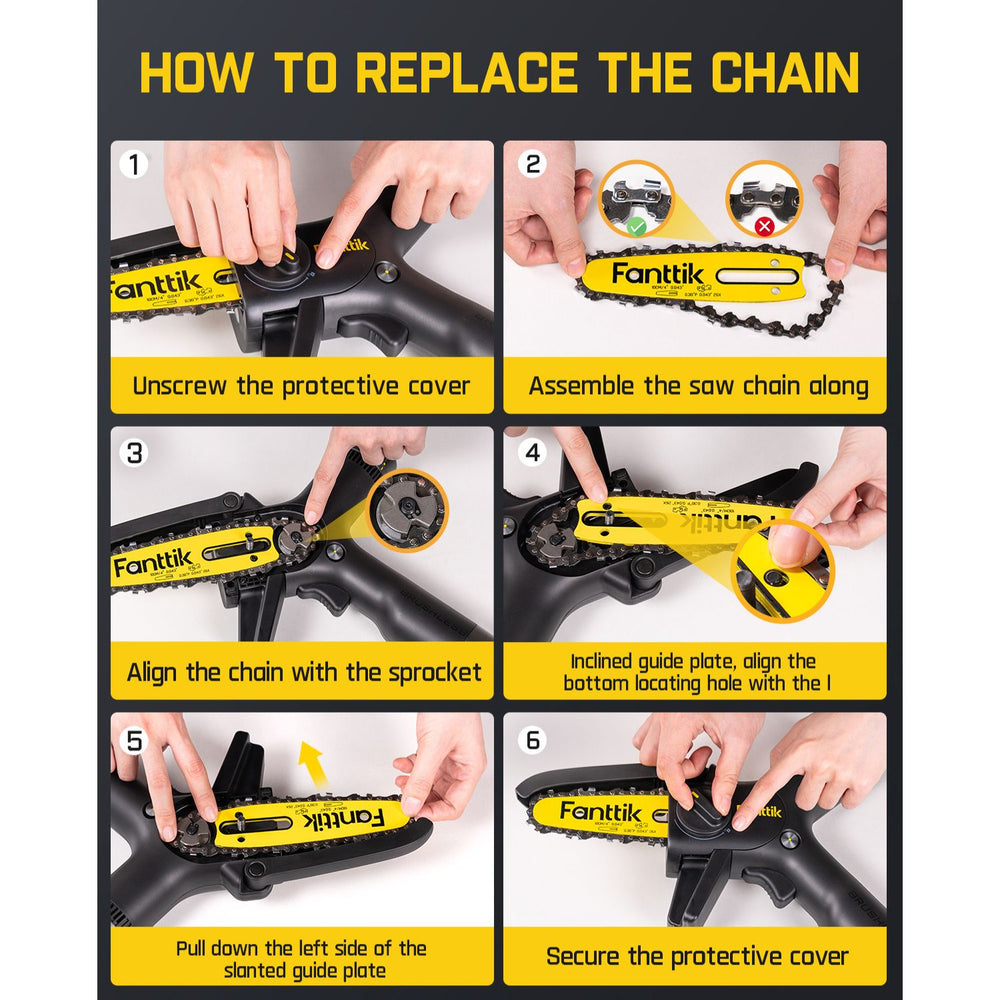 Fanttik W101 4-inch Chain for W10 APEX Mini Chainsaw