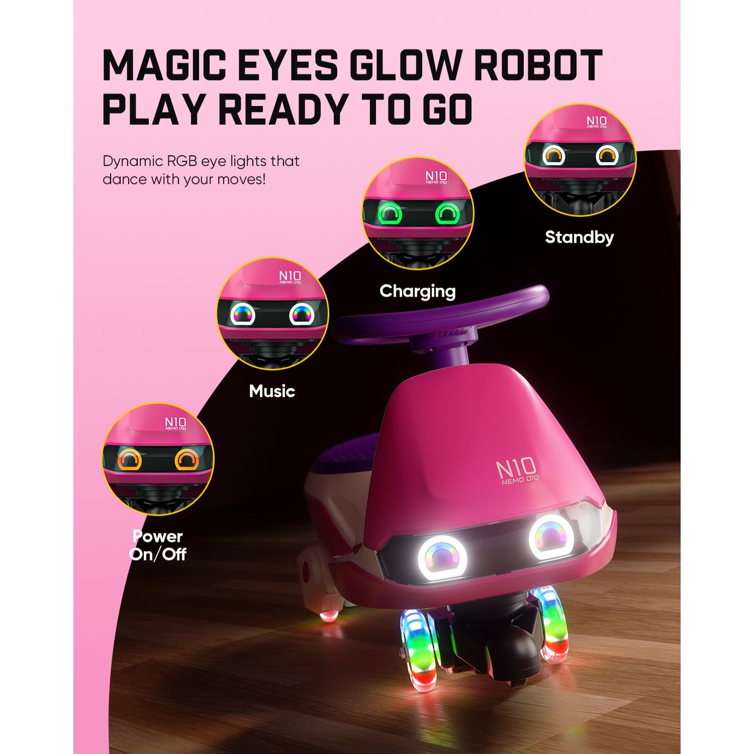 FanttikRide N10 Pro 12V Electric Wiggle Car with Pedal