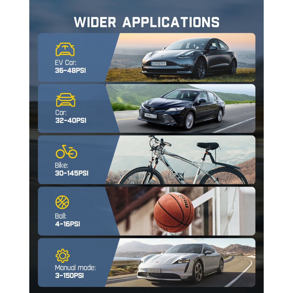 Fanttik X8 APEX Tragbare Luftpumpe – 150 PSI, 11,1V Akku, Dualer Bildschirm, Für Auto, Fahrrad, Ball