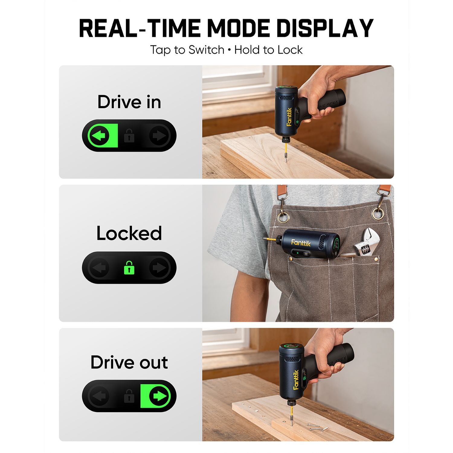 Fanttik K2 APEX Impact Driver for Woodworking DIY Projects