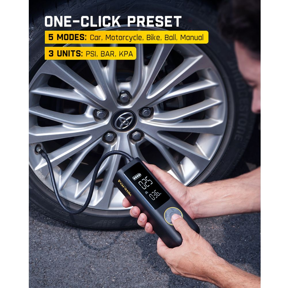 Effortlessly Inflate Tires with Rugged Geek AIR 150 Digital Inflator