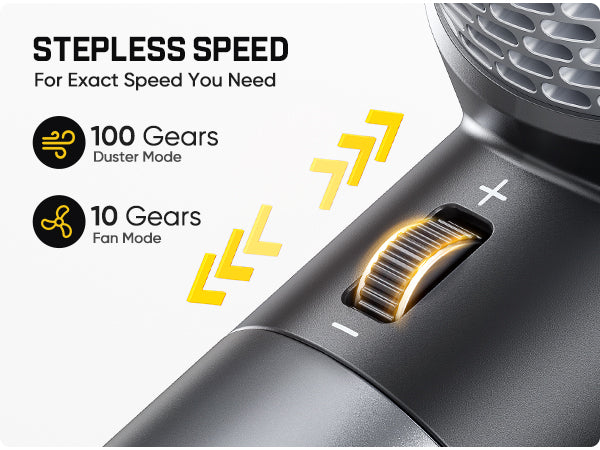 Fanttik Gust B11 Mix 2-in-1 Electric Air Duster & Fan, Dust Blower, 110000RPM Brushless Motor, Compressed Air Duster, 100 Stepless Gears, One-tap Booster, Electric Duster for PC, Electronics, Outdoor