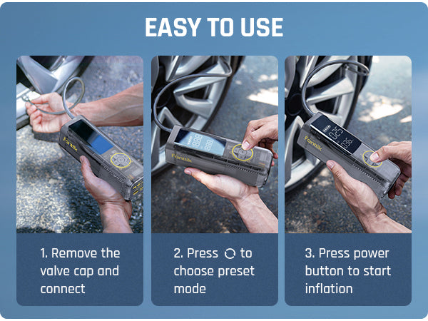 Fanttik X8 APEX Tire Inflator Portable Air Compressor, 1 Min Fast Inflation, 150PSI Cordless Tire Inflator with LED Dual Screen, Suitable for Car, Bike, Motorcycle, Up to 26.3″ Tires