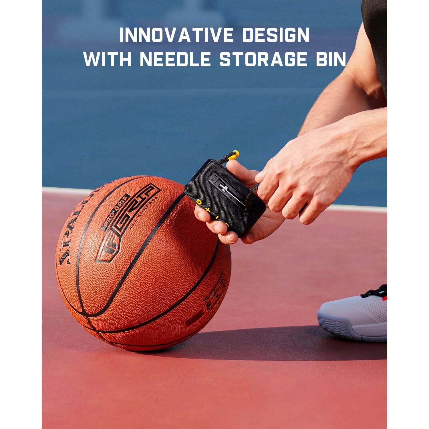 Portable size with needle storage bin, no more hassles of missing needles or needle bending