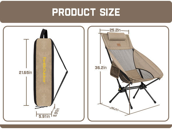 FanttikOutdoor Zeta L8 Max Rocker Camping Chair, Multi-Angle Adjustable, Portable & Lightweight, Outdoor Chair Supports 250 lbs, Comfort-Driven Design, High Strength Camping Chair