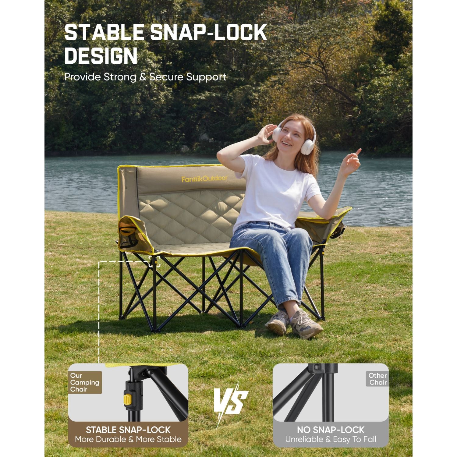 FanttikOutdoor Zeta L11 Duo Pro Double Camping Chair