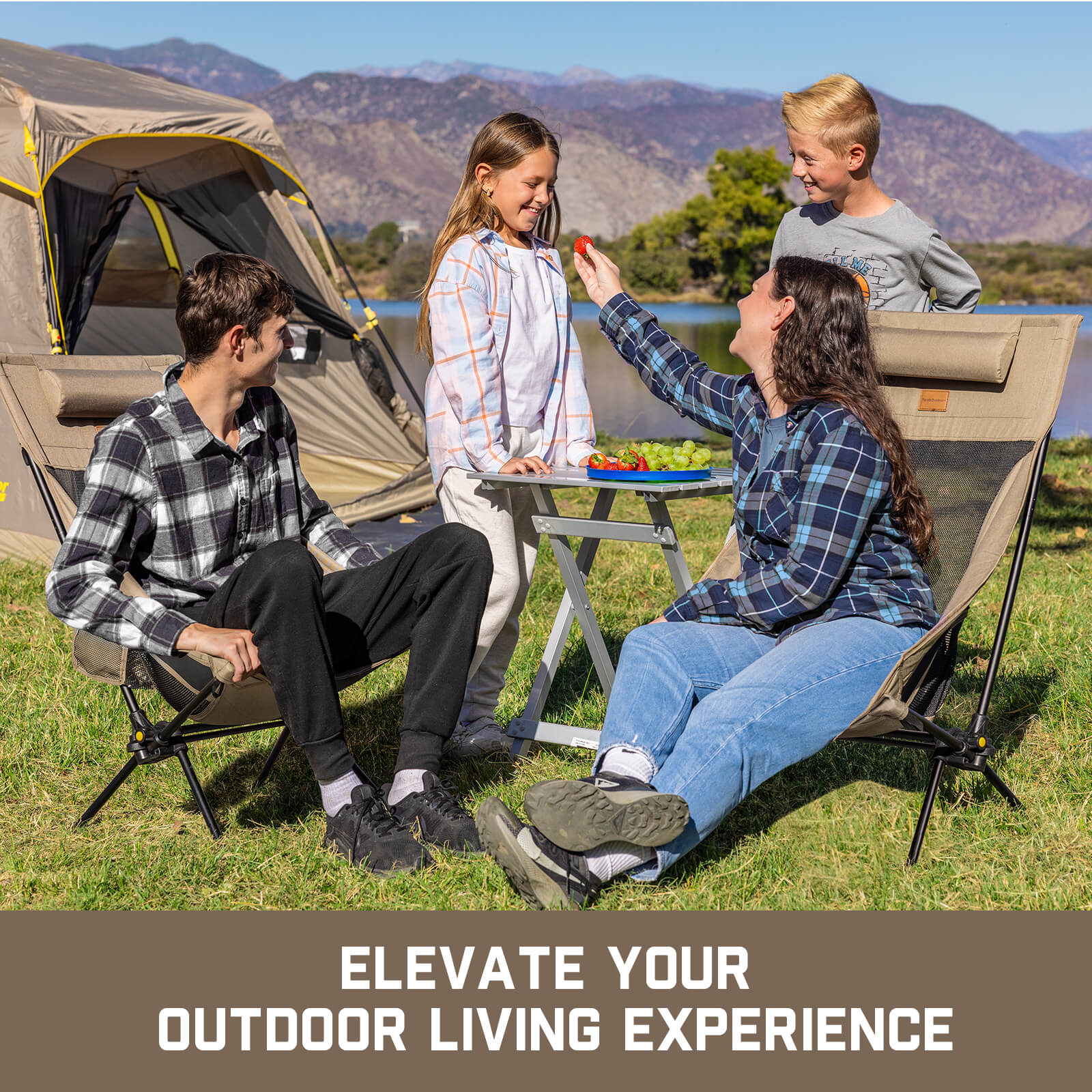 FanttikOutdoor Zeta L8 Max Rocker Camping Chair, Multi-Angle Adjustable, Portable & Lightweight, Outdoor Chair Supports 250 lbs, Comfort-Driven Design, High Strength Camping Chair