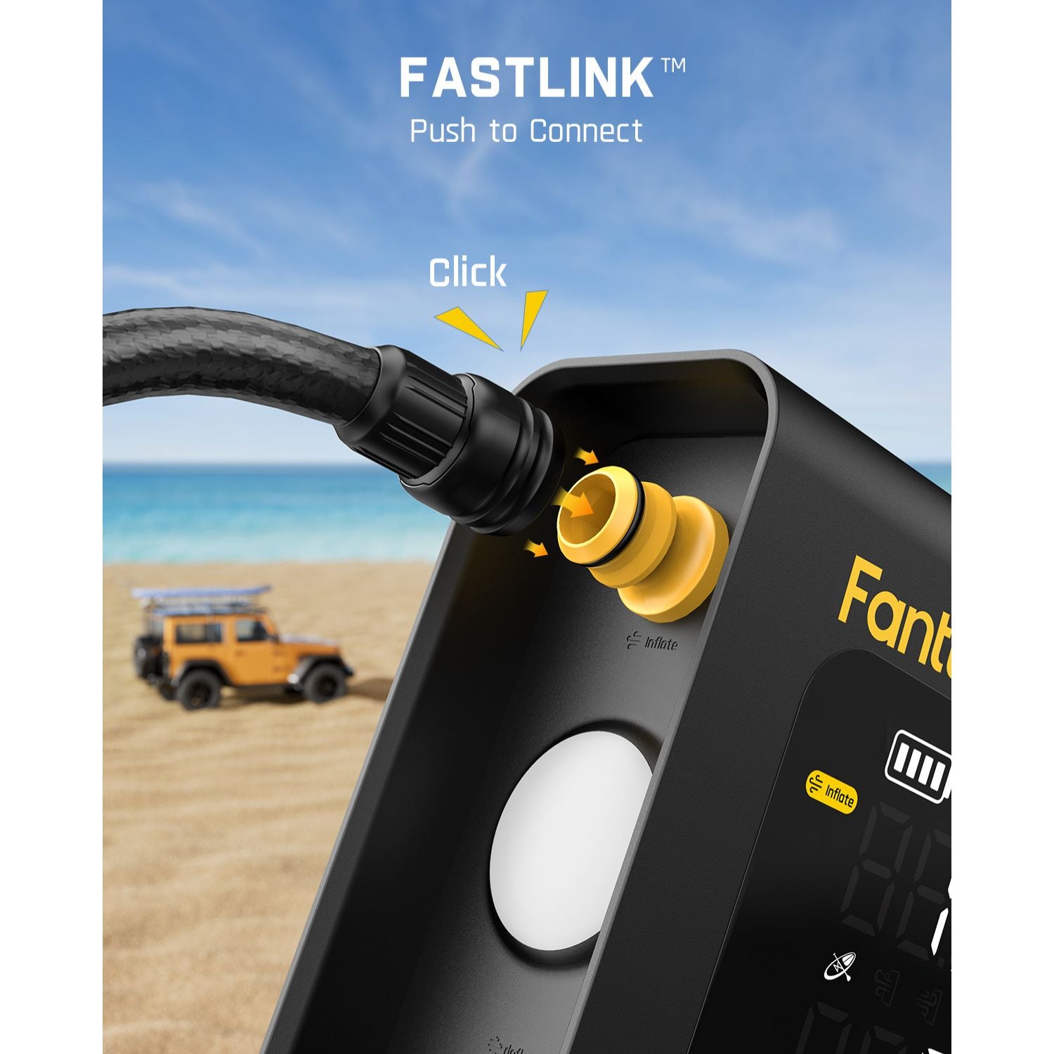 Fanttik X9 Cross Paddle Board Air Pump, Portable Tire Inflator | Max 75PSI with Auto-Off, Deflation | Air Pump with Light and Power Bank | for SUP, Car, Motorcycle, Board, Kayak, Tent etc.