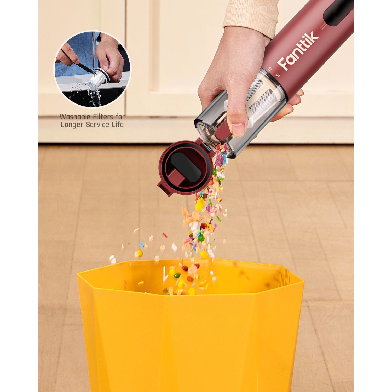 Fanttik Slim V10 Apex Cordless Car Vacuum - 4 in 1 Portable vacuum