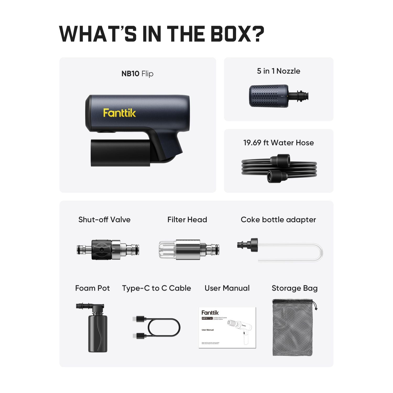 Fanttik NB10 Flip Cordless Pressure Washer Gun
