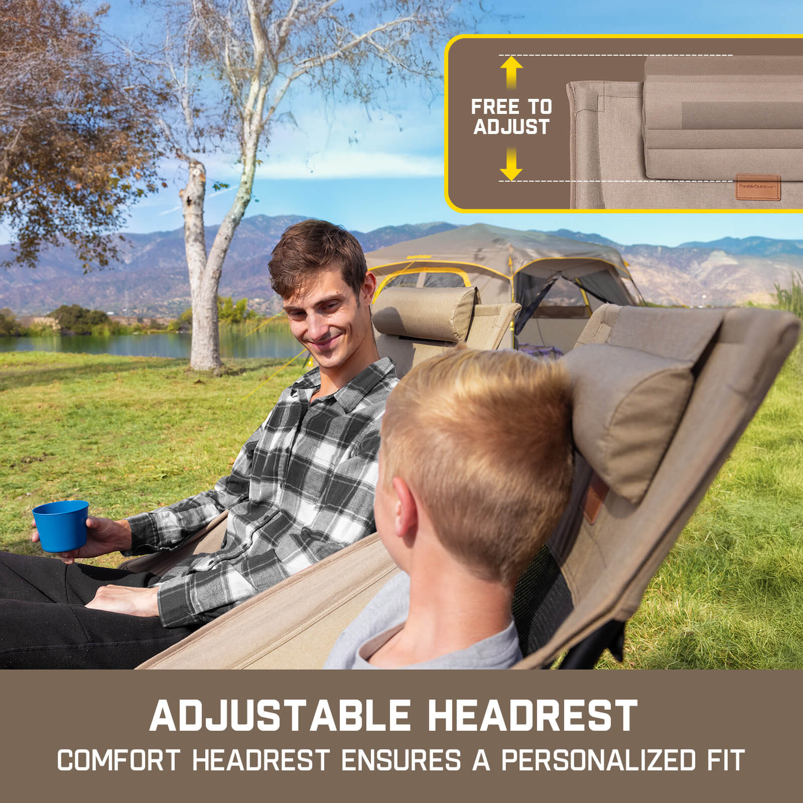 FanttikOutdoor Zeta L8 Max Rocker Camping Chair, Multi-Angle Adjustable, Portable & Lightweight, Outdoor Chair Supports 250 lbs, Comfort-Driven Design, High Strength Camping Chair