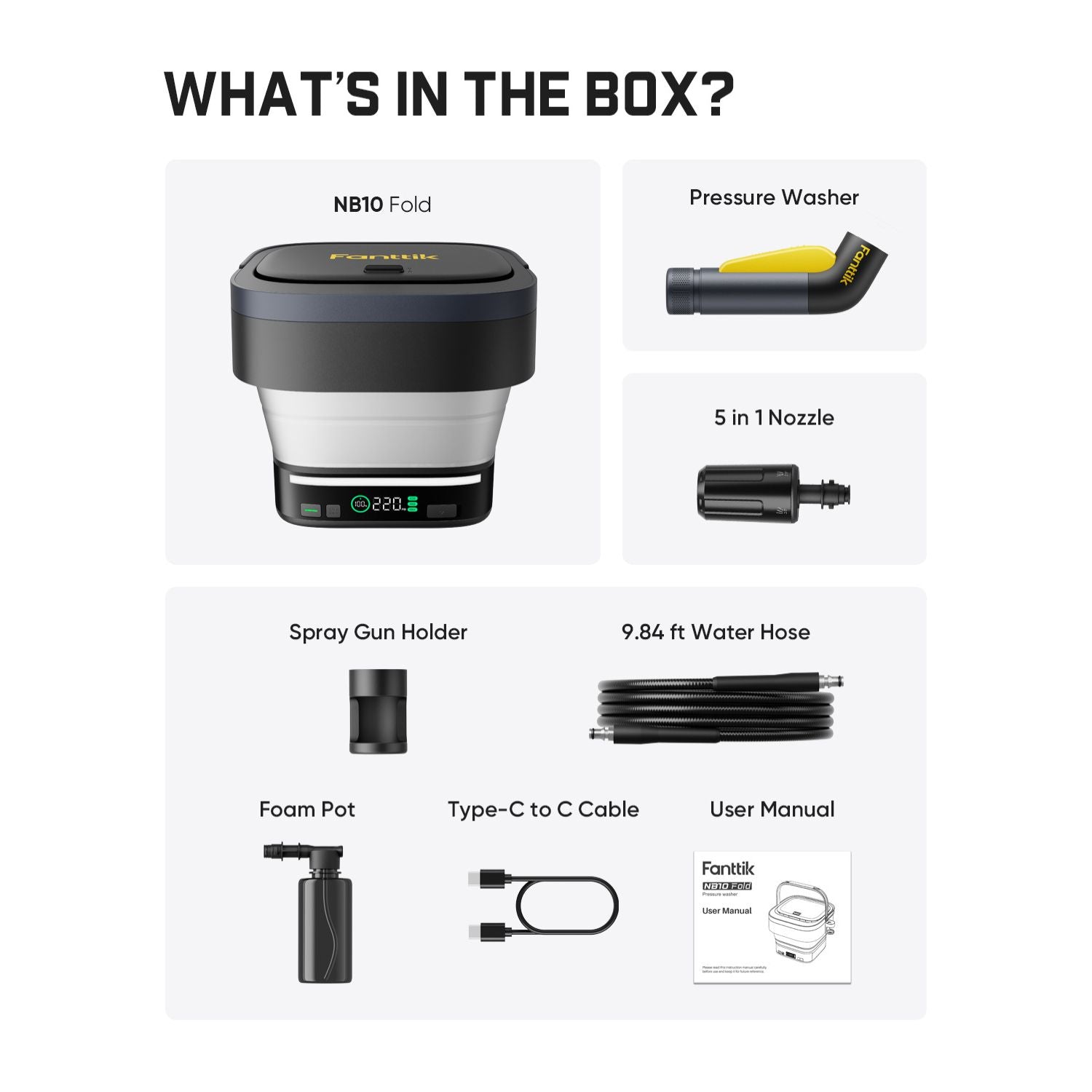 Fanttik NB10 Fold Cordless Pressure Washer