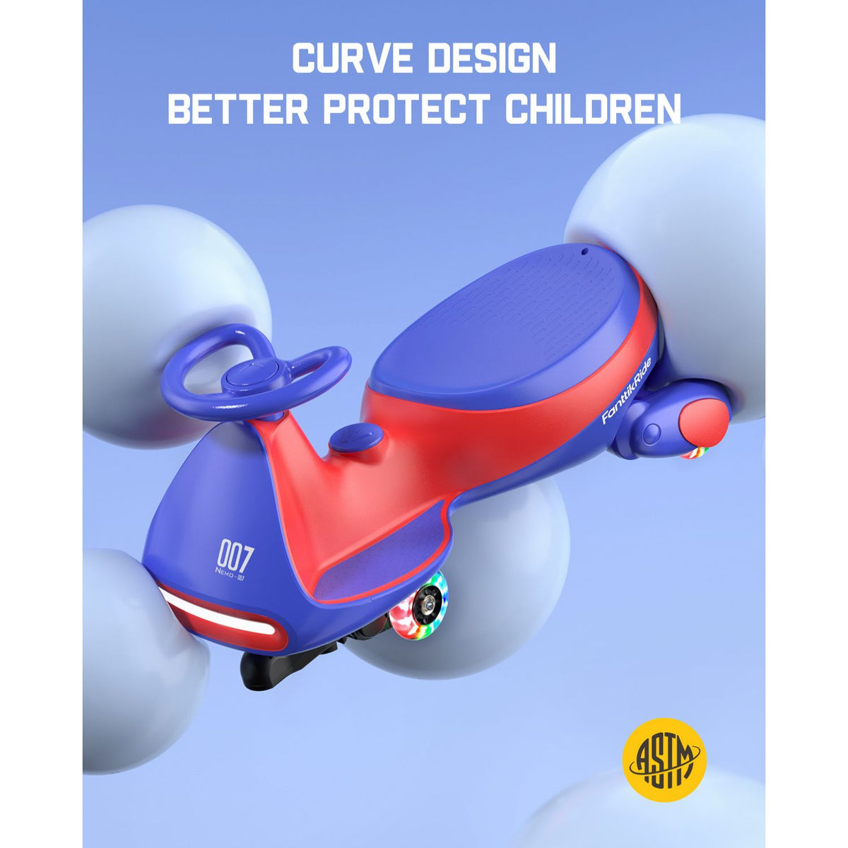 FanttikRide N7 Pro 12V Electric Wiggle Car with Pedal
