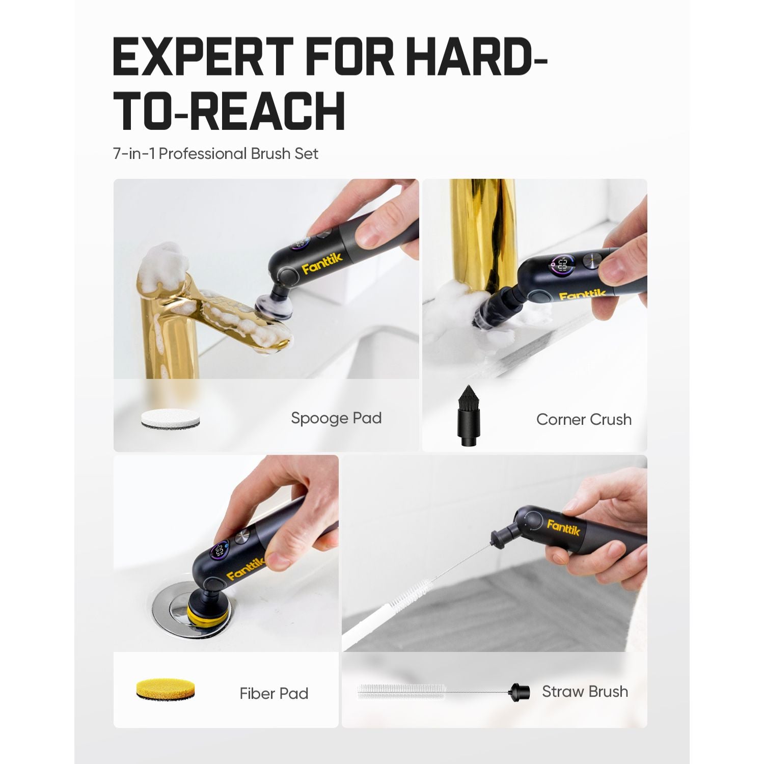 Fanttik Flip G10 Nano HomeCare Cordless Electric Spin Scrubber