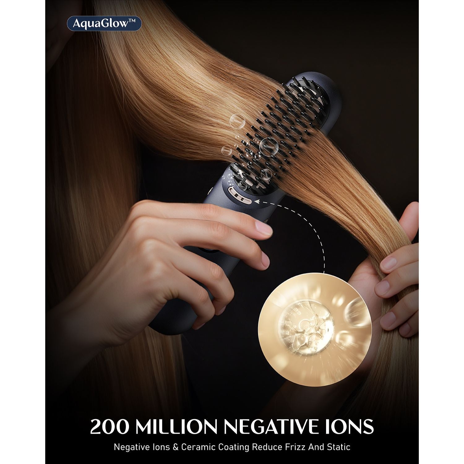 FanttikSolo I10 Apex Hair Straightener Brush, Cordless Straightening Brush with 113% Larger Heating Area & LED Temperature Display, Ceramic Coating & Ionic Technology, Safe Mode for Frizz-Free Shine