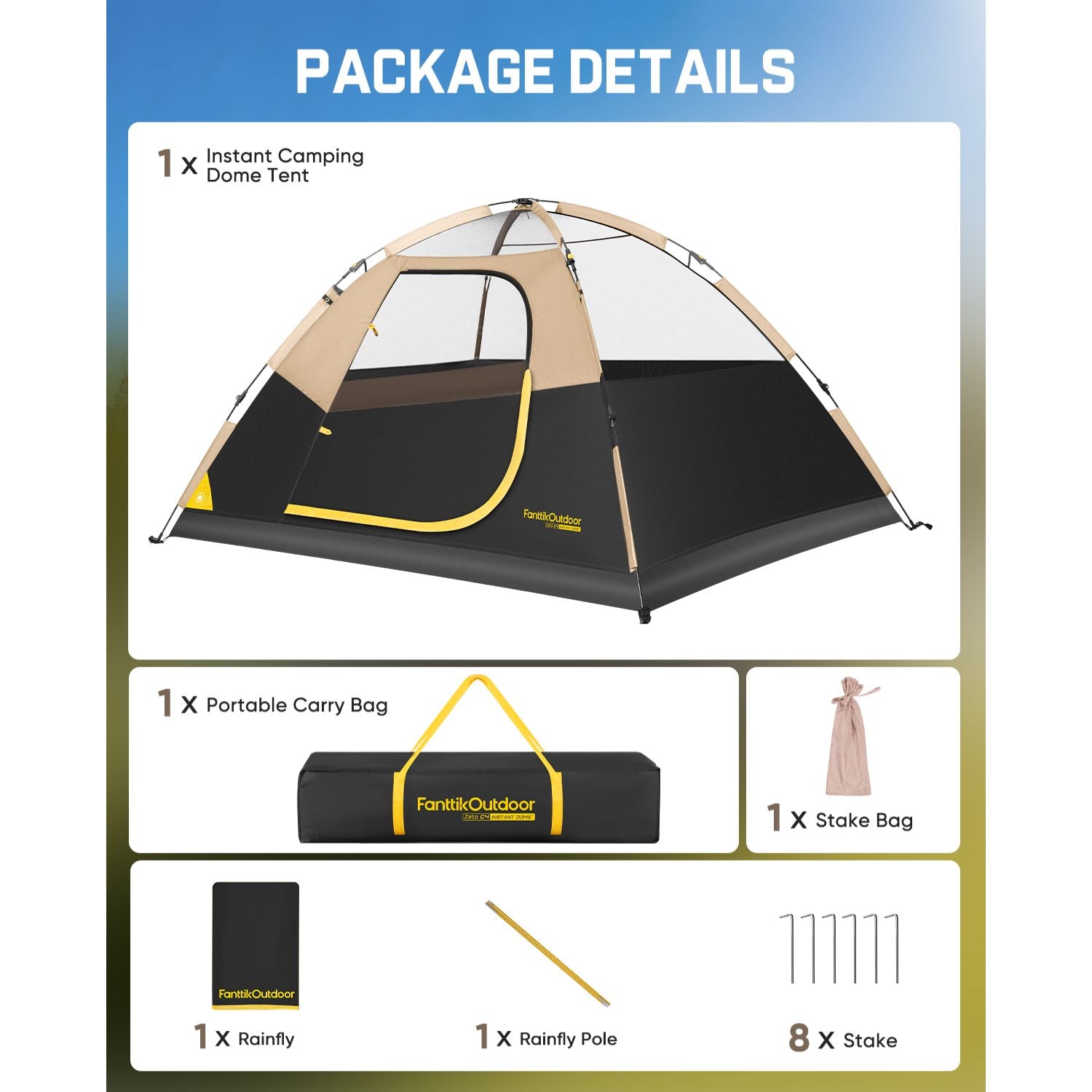FanttikOutdoor Zeta C4 Camping Tent