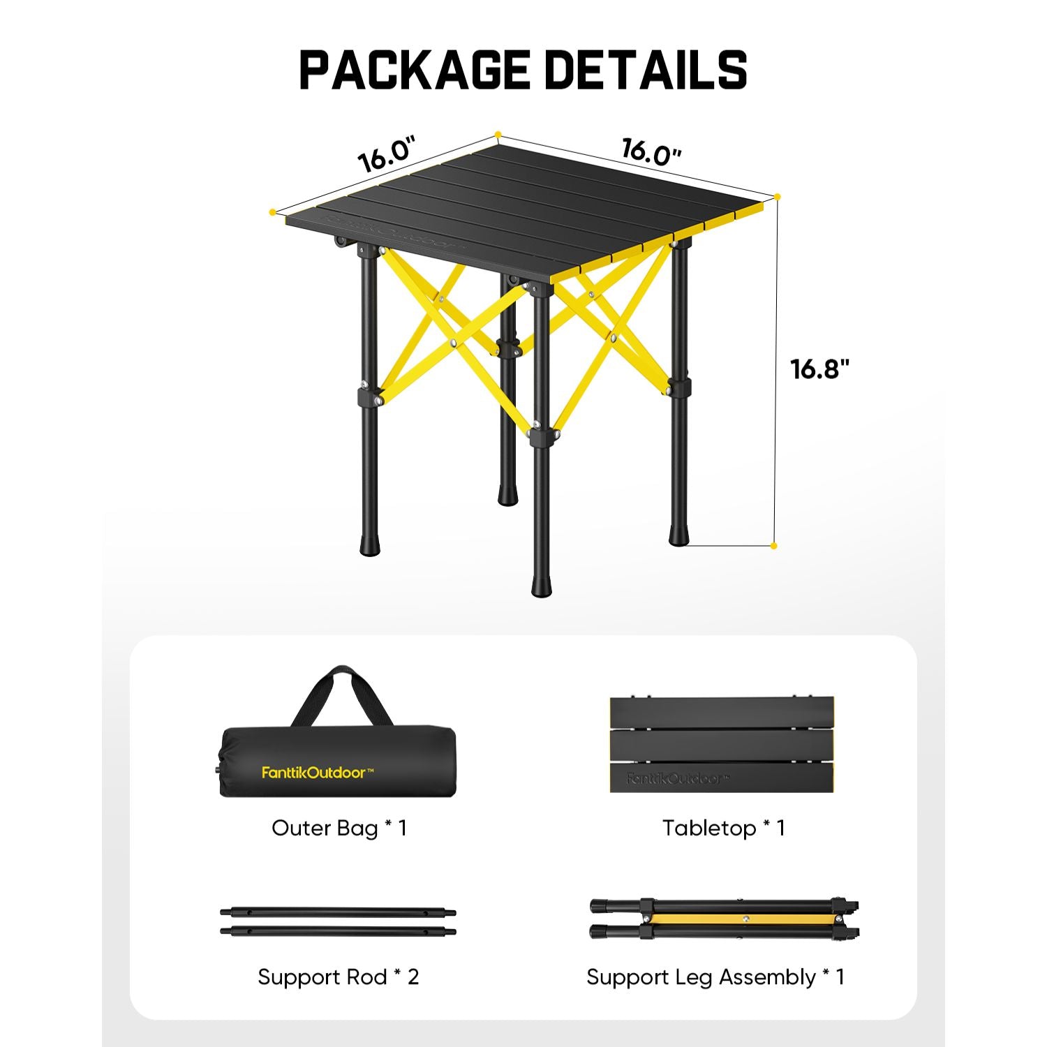 FanttikOutdoor Zeta V11 Pro Camping Table - Portable & Lightweight