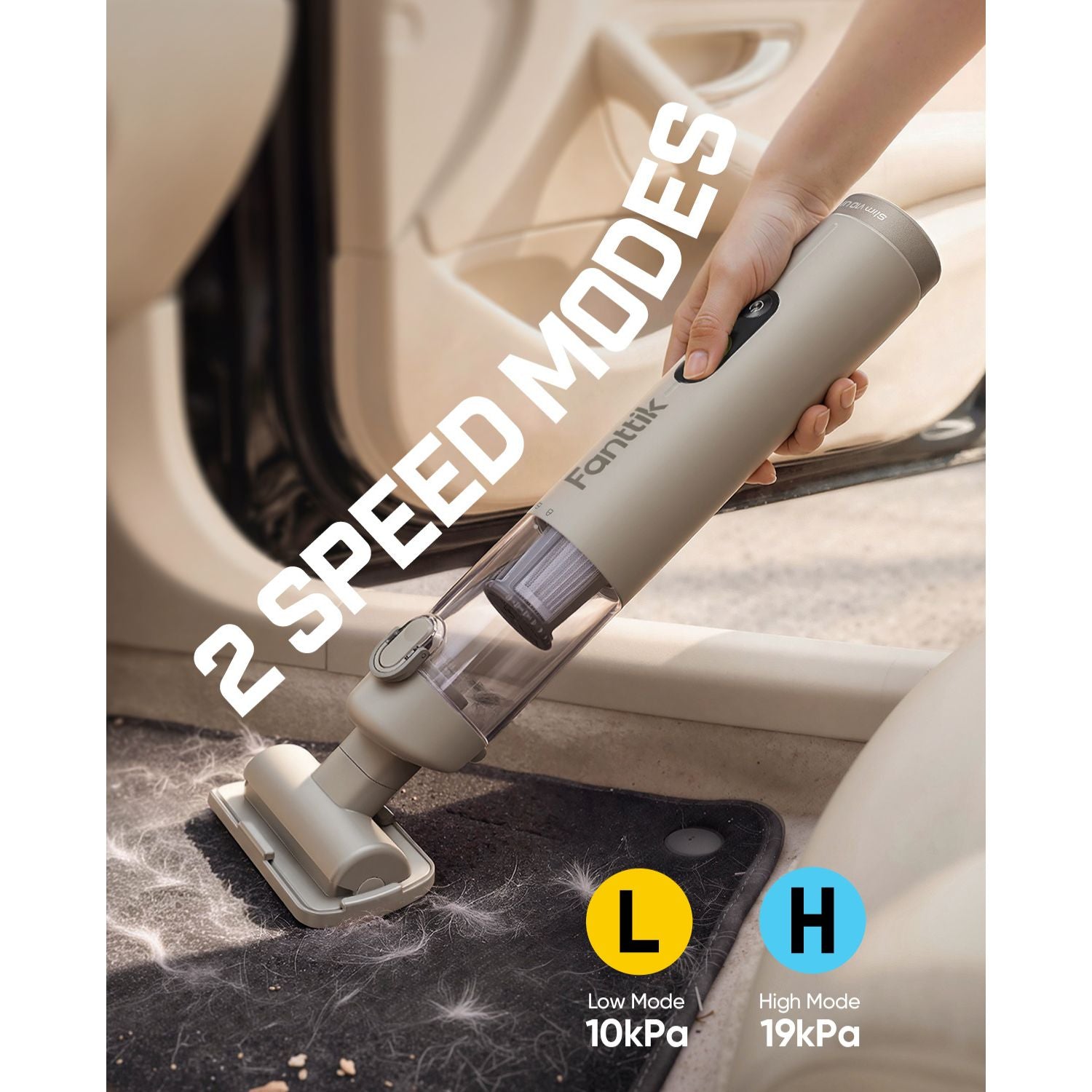 Fanttik Slim V10 Ultra Cordless Car Vacuum - 4-in-1 Versatility