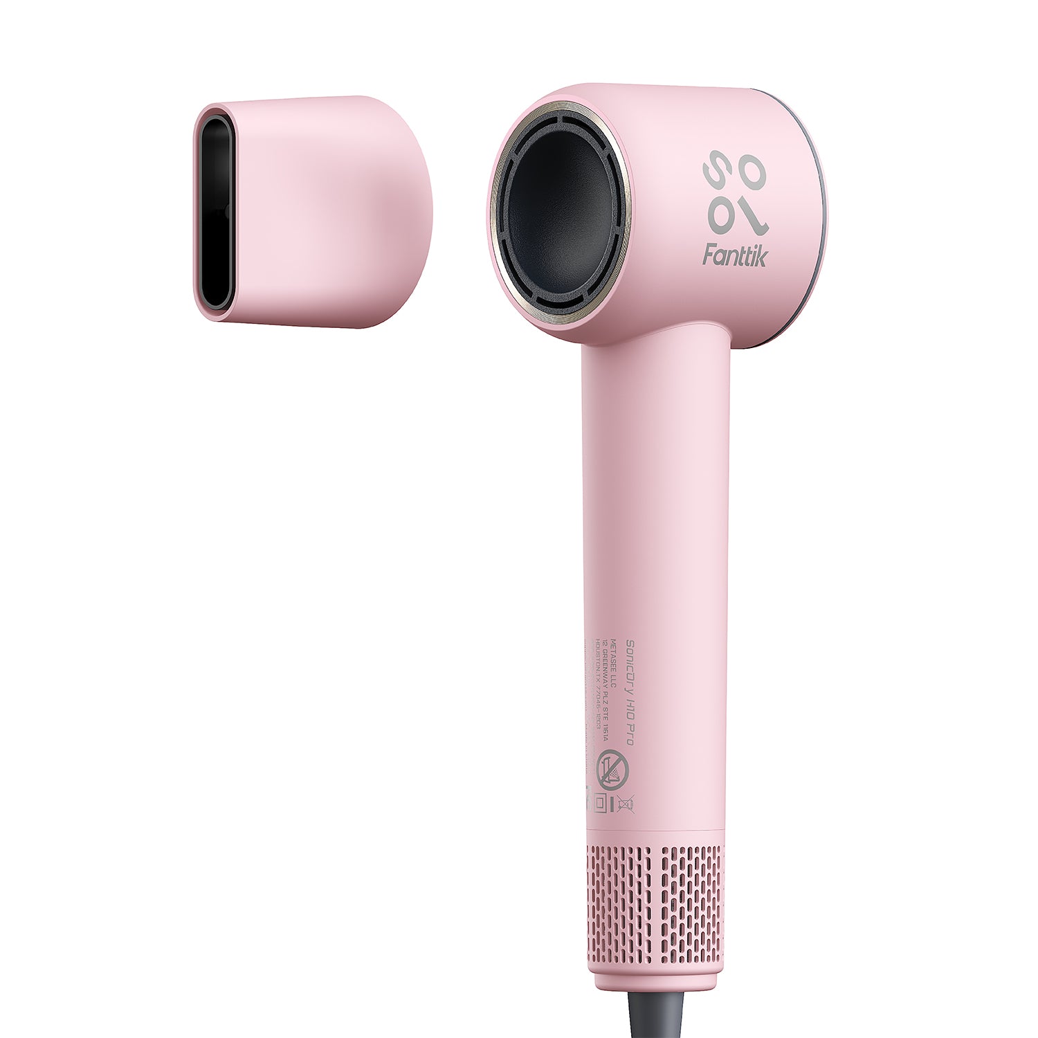 Fanttik Solo SonicDry H10 PRO 5X Faster Drying with 110,000 RPM Brushless Motor Hair Dryer, 56dB Low-Noise, 0.72lb Ultra-Light Blow Dryer, Ionic Tech for Travel, Home, Salon