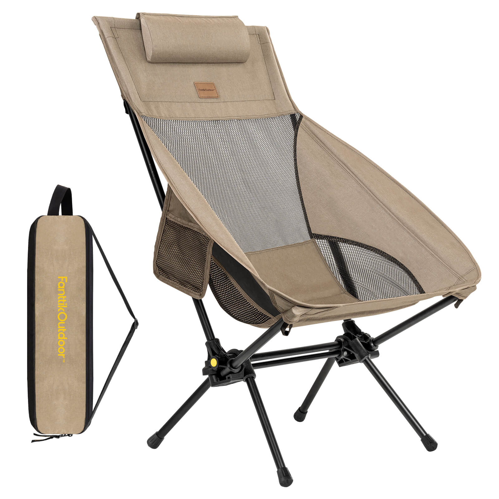 FanttikOutdoor Zeta L8 Max Rocker Camping Chair, Multi-Angle Adjustable, Portable & Lightweight, Outdoor Chair Supports 250 lbs, Comfort-Driven Design, High Strength Camping Chair