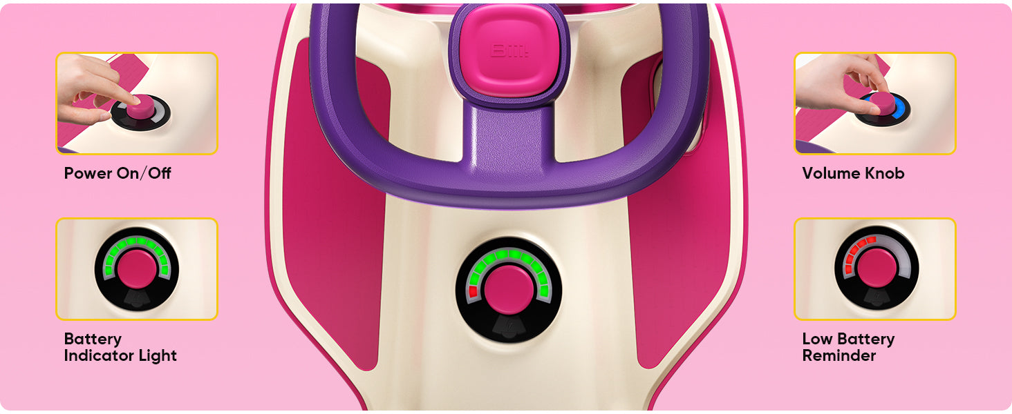 FanttikRide N10 Pro Electric Wiggle Car with Pedal, Type-C Rechargeable Battery, One-Click Detachable Mop, GlideWiz, Anti-Rollover, Flashing Wheels, Bluetooth, Ages 3+, 150 Lbs