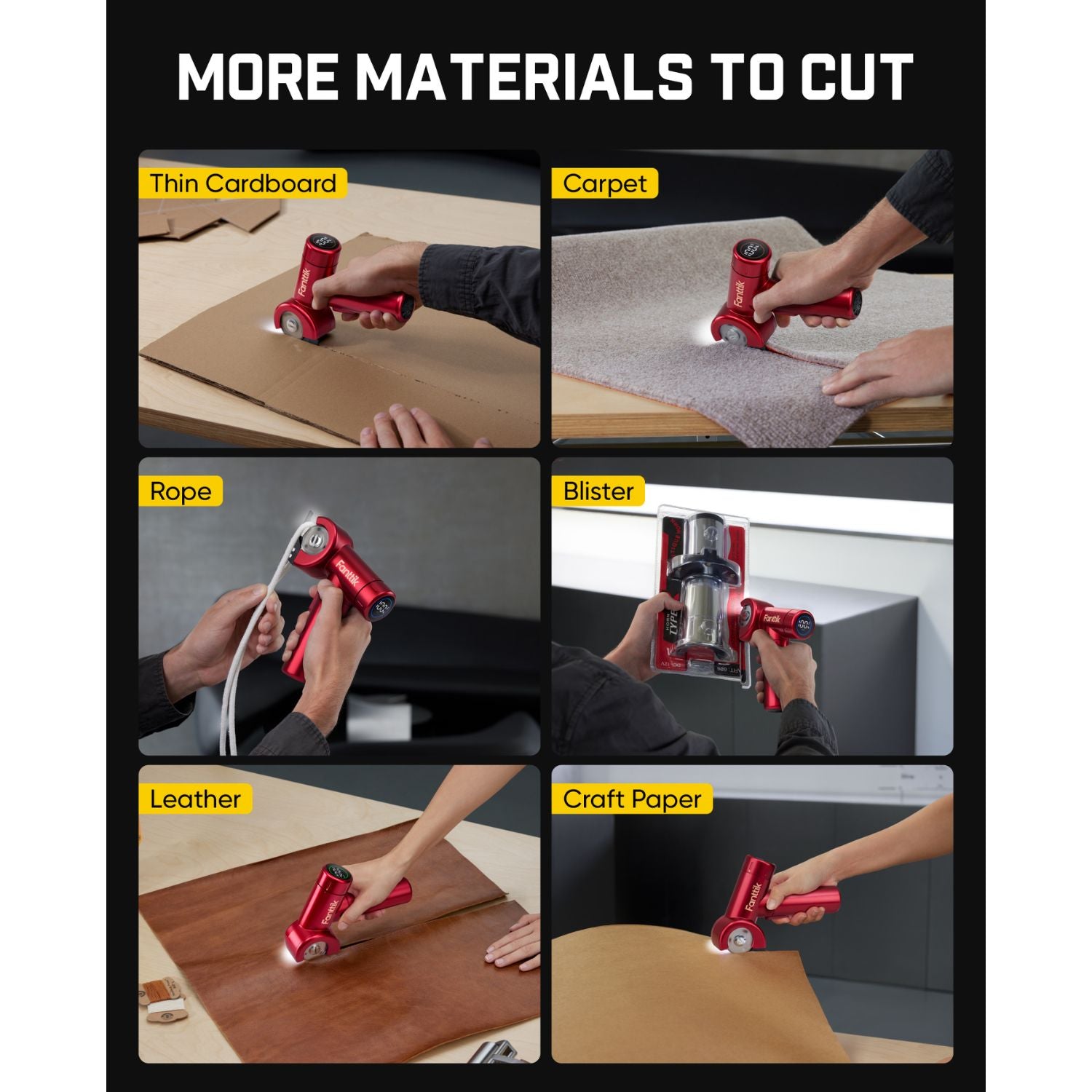 Fanttik C8 Nano Cordless Electric Scissors-Red